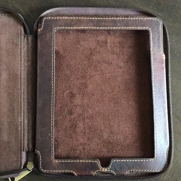 GUC Genuine Leather FOSSIL Brown Leather Tablet Case - Picture 4 of 5
